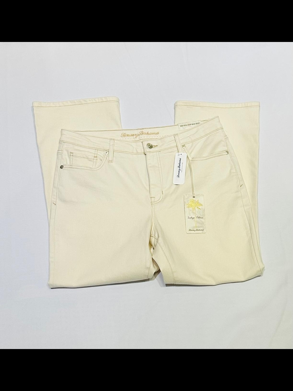 Tommy Bahama Cream Mide - Rise Indigo Palms Women's Jeans - Picture 3 of 5
